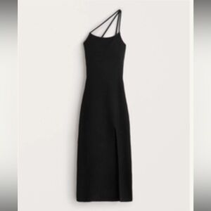 ABERCROMBIE Asymmetrical Elevated Knit Maxi Dress